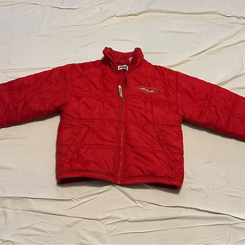 Fila Kids Bright Red Puffer Jacket